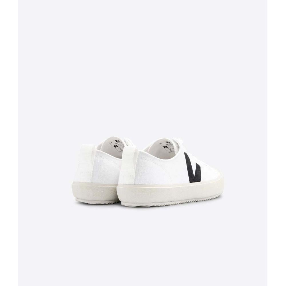 White/Black Women's Veja NOVA CANVAS Shoes | AU 480QMA